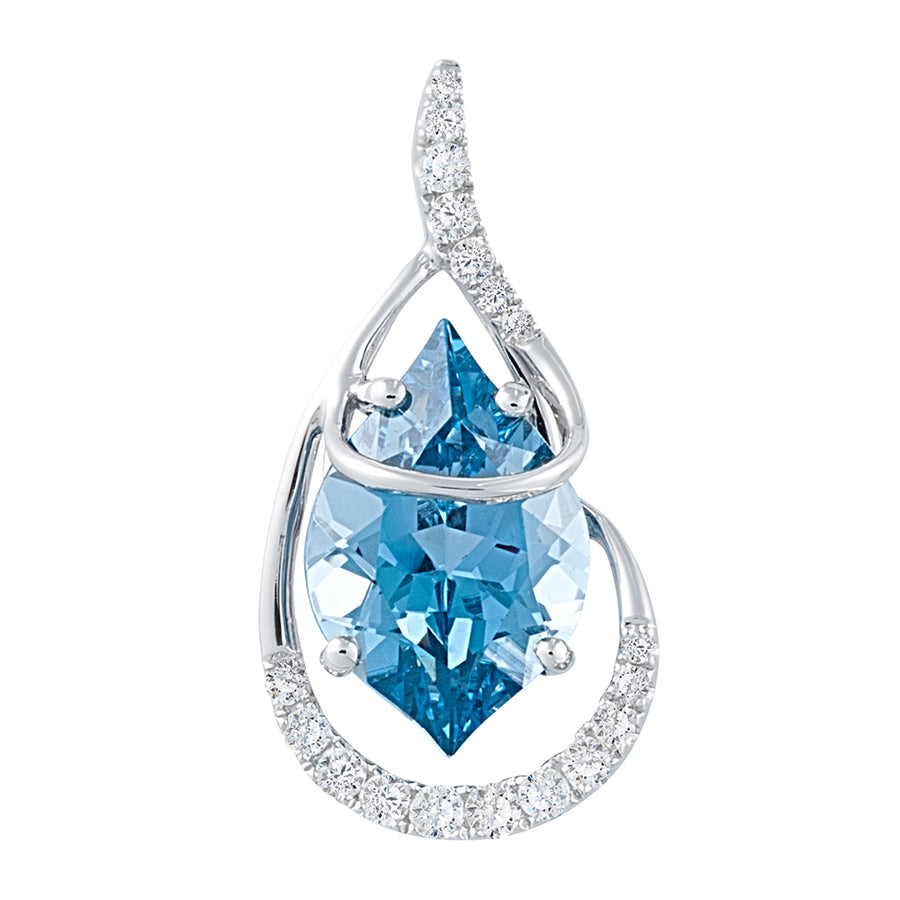 Aqua Blue Spinel Pendant