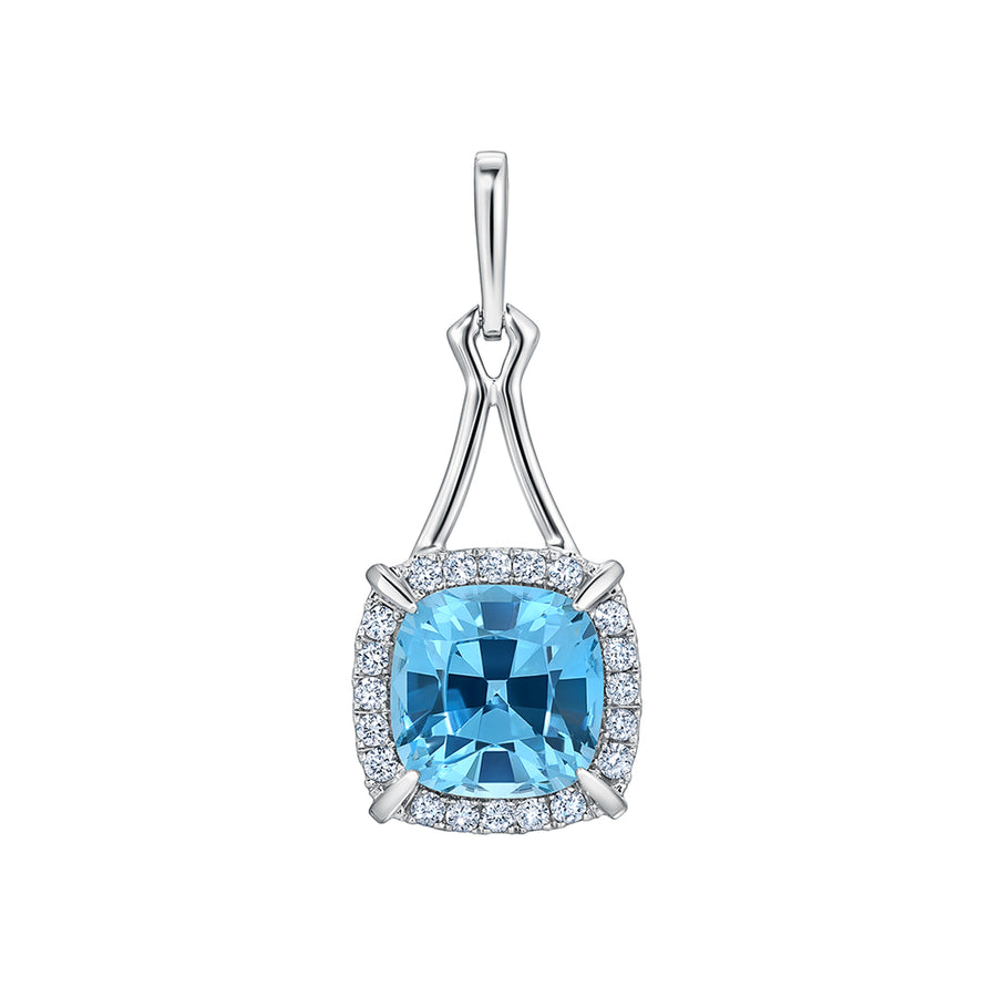 Aqua Blue Spinel Pendant
