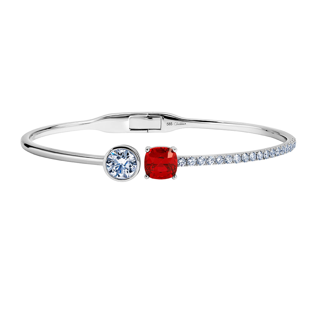 Chatham lab-grown ruby cuff, style CB1297WRUC