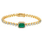 Chatham lab-grown emerald bracelet, style CB1302YEM