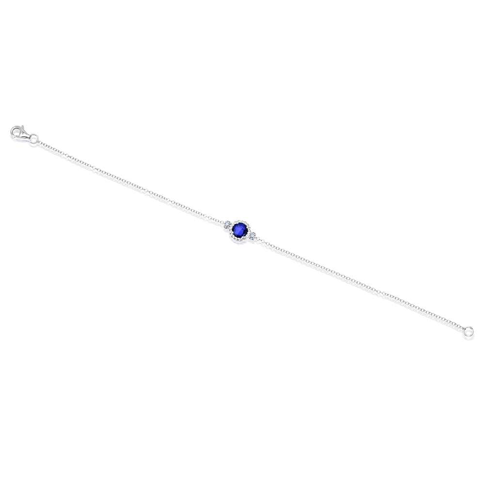 Blue Sapphire Chain Bracelet