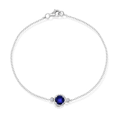 Blue Sapphire Chain Bracelet
