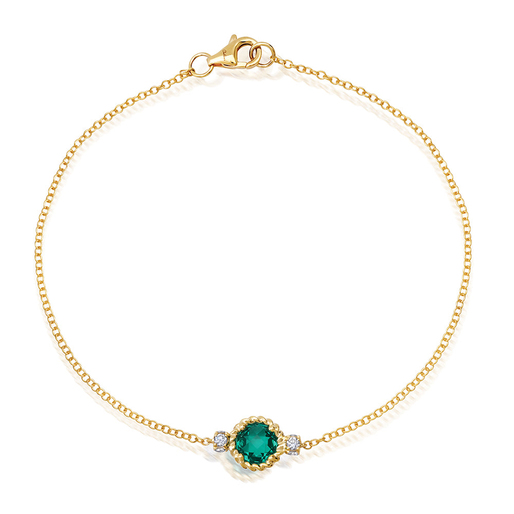 Chatham lab-grown emerald bracelet, style CB1321YEM