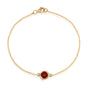 Chatham lab-grown ruby bracelet in 14k yellow gold, style CB1321YRU