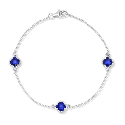Blue Sapphire Chain Bracelet