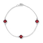Chatham lab-grown ruby bracelet in 14k white gold, style CB1322WRU
