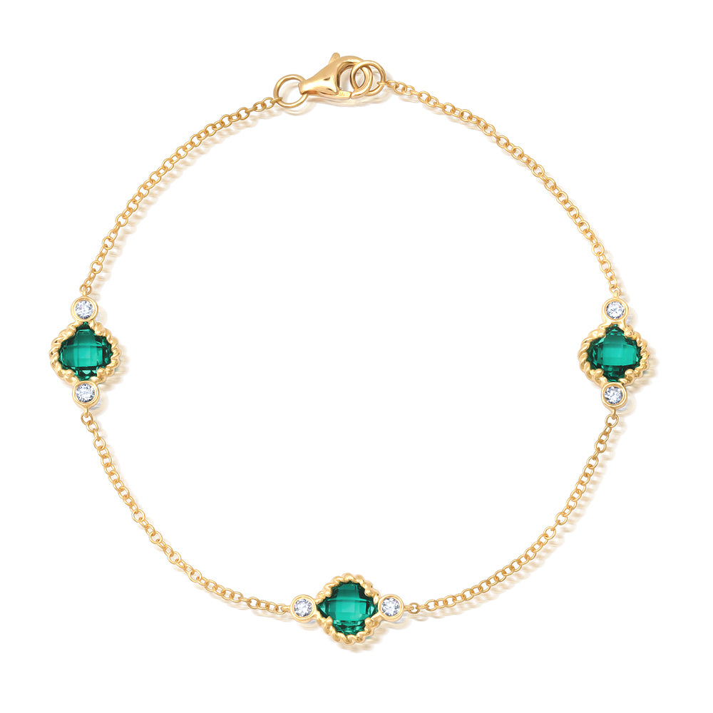 Chatham lab-grown emerald bracelet, style CB1322YEM
