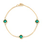 Chatham lab-grown emerald bracelet, style CB1322YEM