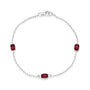 Chatham lab-grown ruby bracelet in 14k white gold, style CB1323WRU