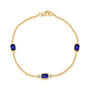 Chatham lab-grown blue sapphire bracelet, style CB1323YBS