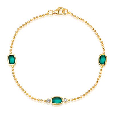 Emerald Chain Bracelet