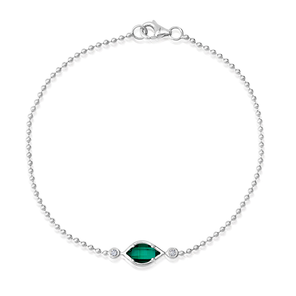 Chatham lab-grown emerald bracelet, style CB1324WEM
