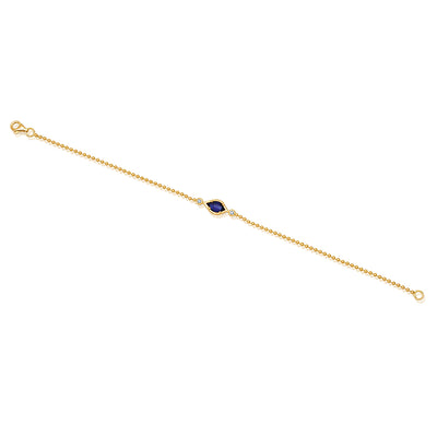 Blue Sapphire Chain Bracelet
