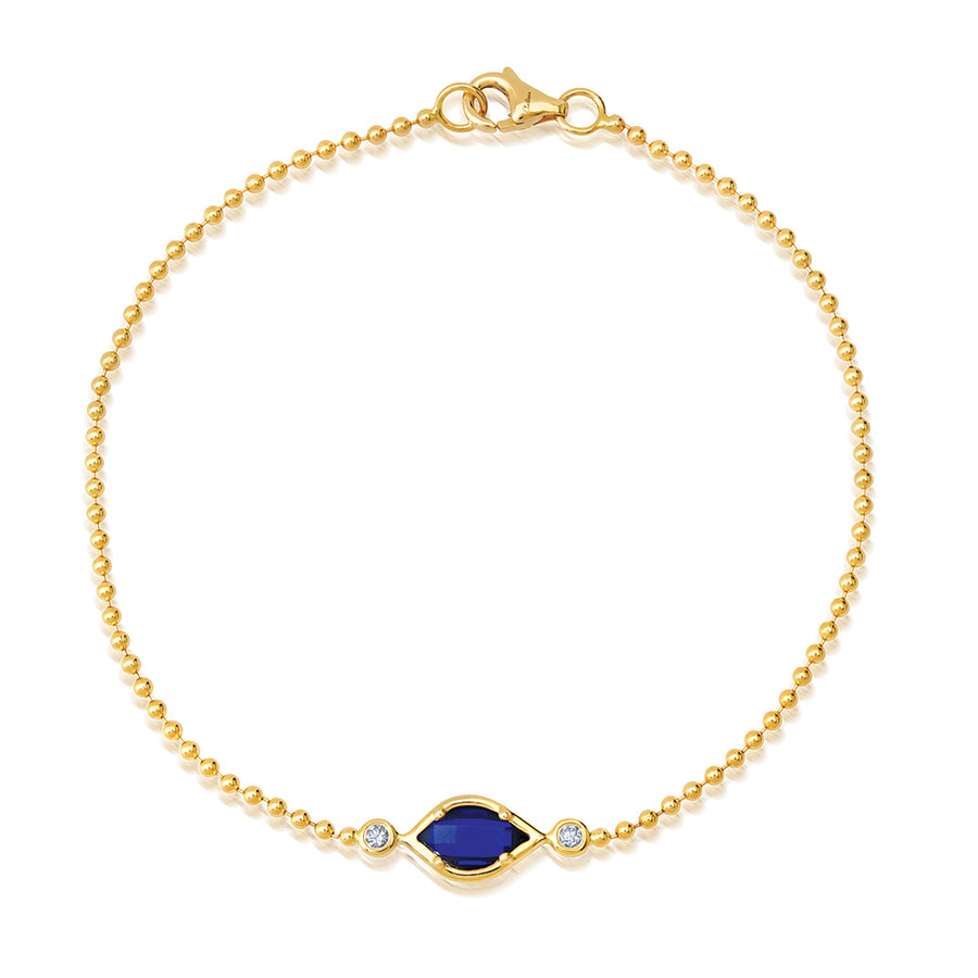 Blue Sapphire Chain Bracelet