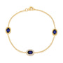 Chatham lab-grown blue sapphire bracelet, style CB1325YBS