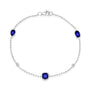 Chatham lab-grown blue sapphire bracelet, style CB1326WBS
