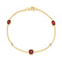 Chatham lab-grown ruby bracelet in 14k yellow gold, style CB1326YRU