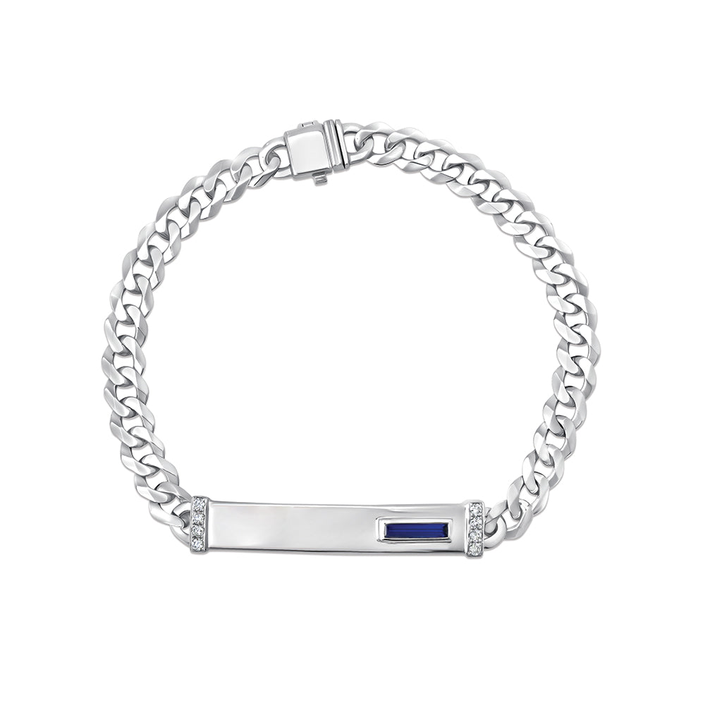 Men's Blue Sapphire Bracelet