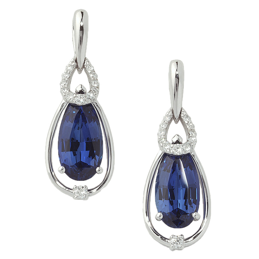 Blue Sapphire Earrings
