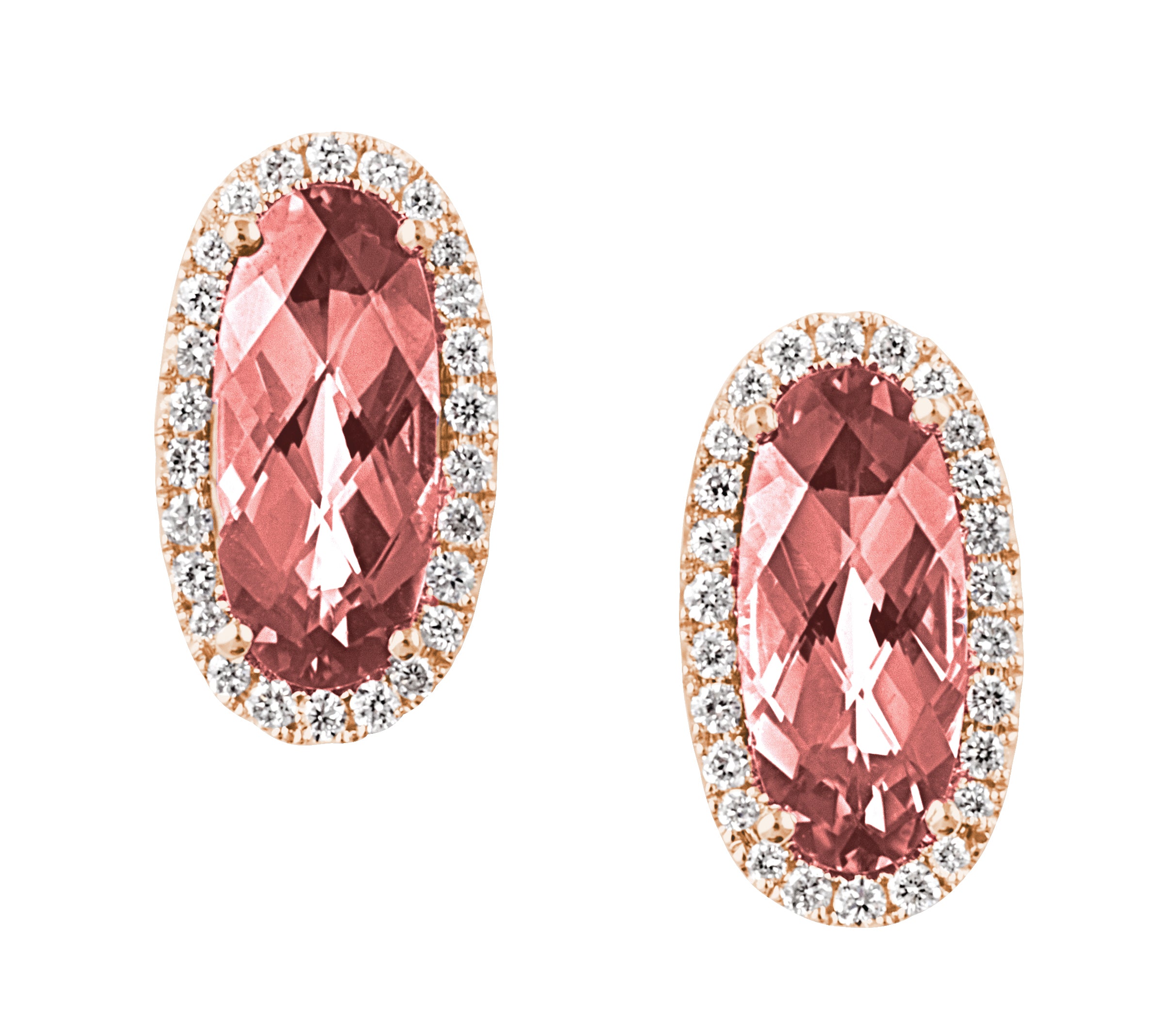 Chatham lab-grown champagne sapphire earrings, style CE3828RCS