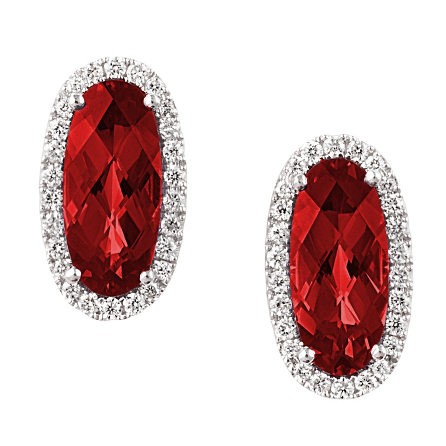 Chatham lab-grown ruby earrings, style CE3828WRU