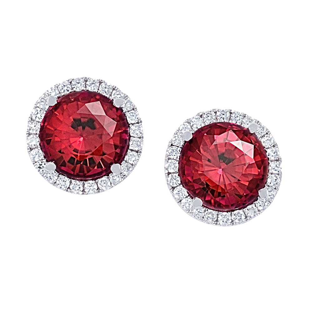 Chatham lab-grown ruby earrings, style CE3829WRU