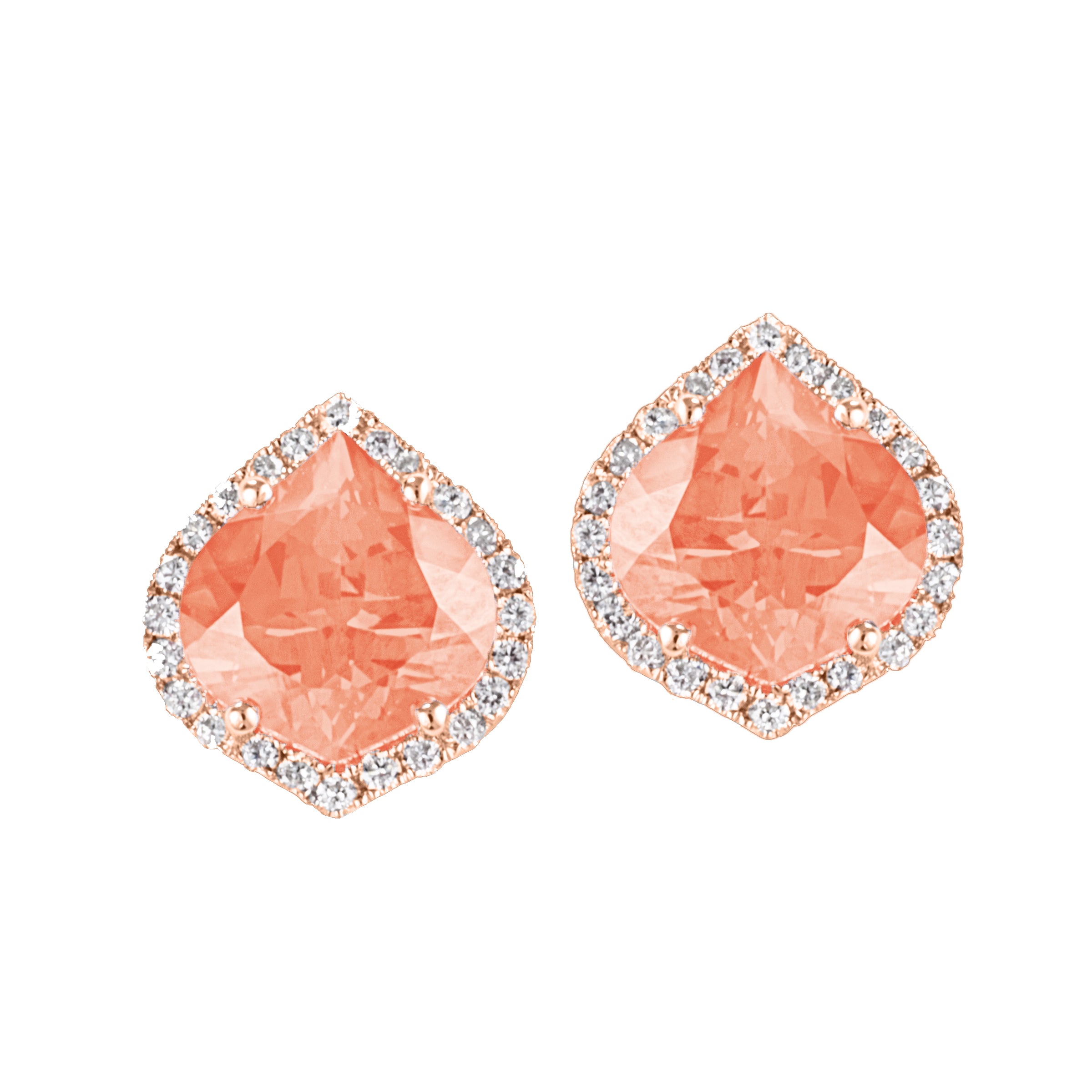 Chatham lab-grown champagne sapphire earrings, style CE3830RCS