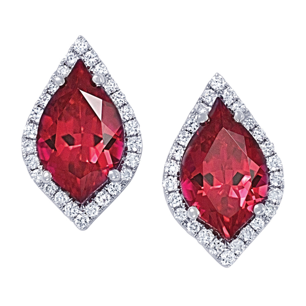 Chatham lab-grown ruby earrings, style CE3831WRU