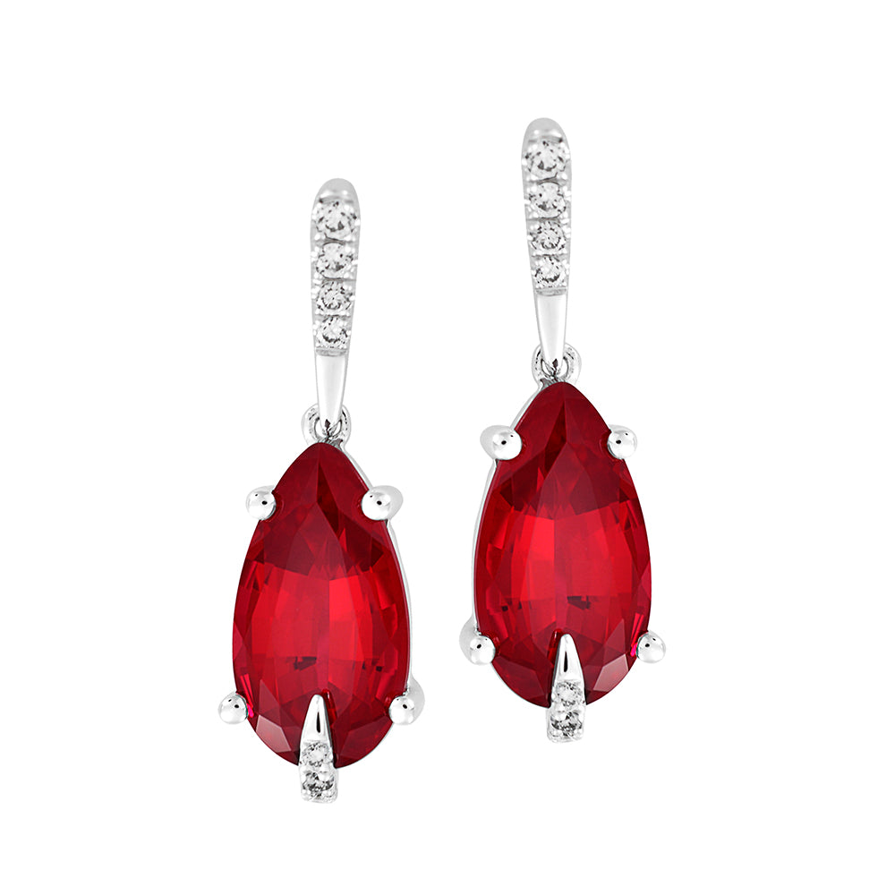 Chatham lab-grown ruby earrings, style CE4281WRU
