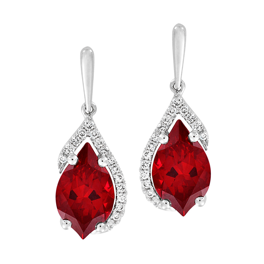 Chatham lab-grown ruby earrings, style CE4293WRU