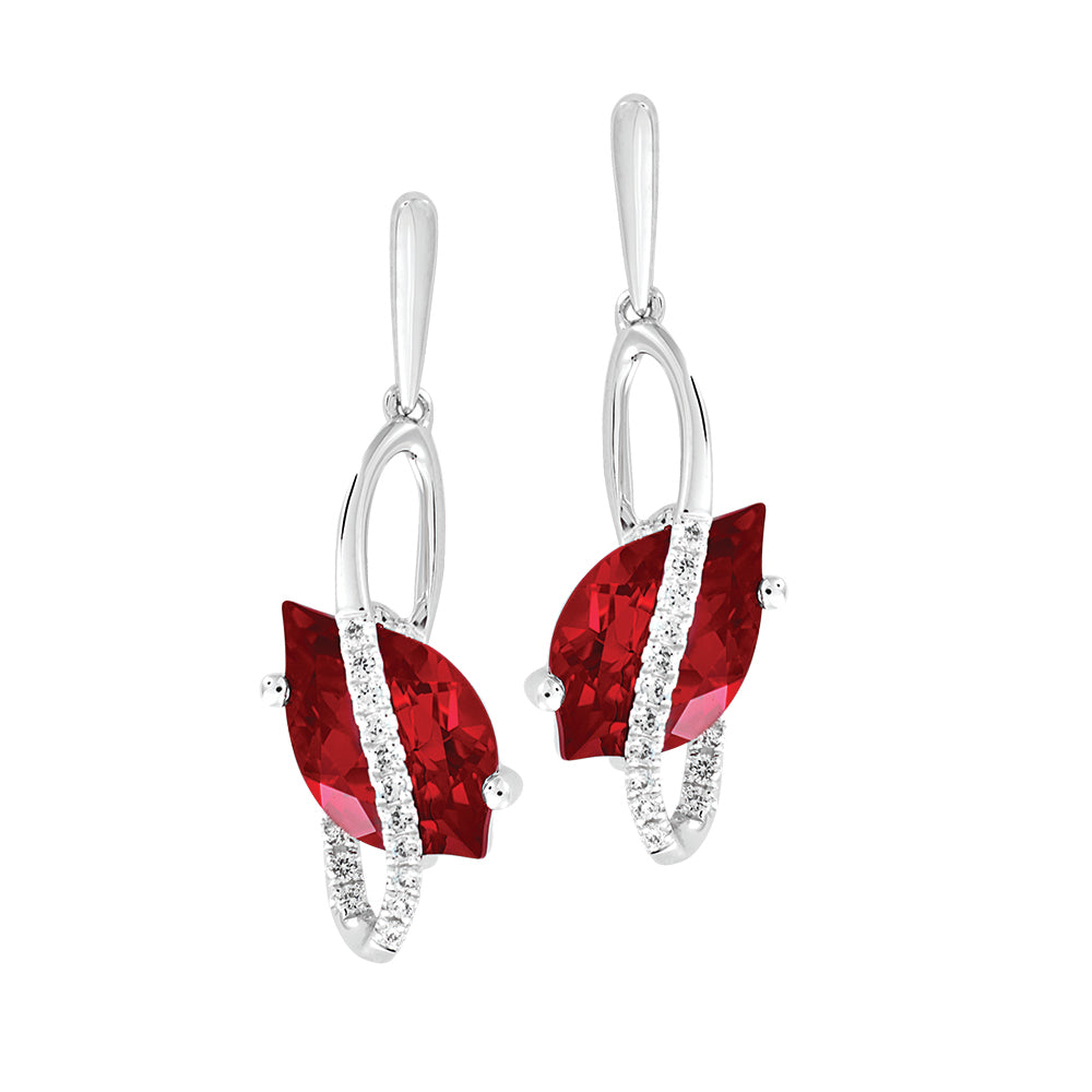 Chatham lab-grown ruby earrings, style CE4296WRU