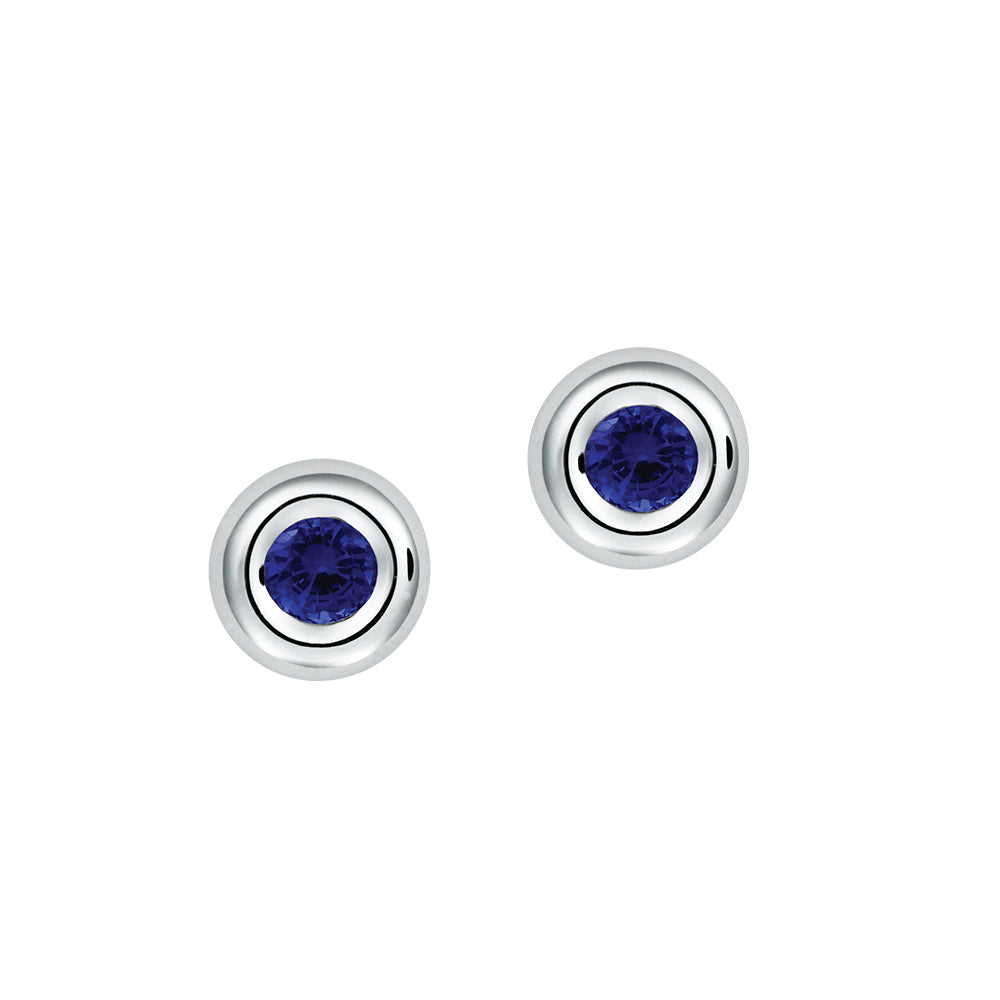 Blue Sapphire Stud Earrings