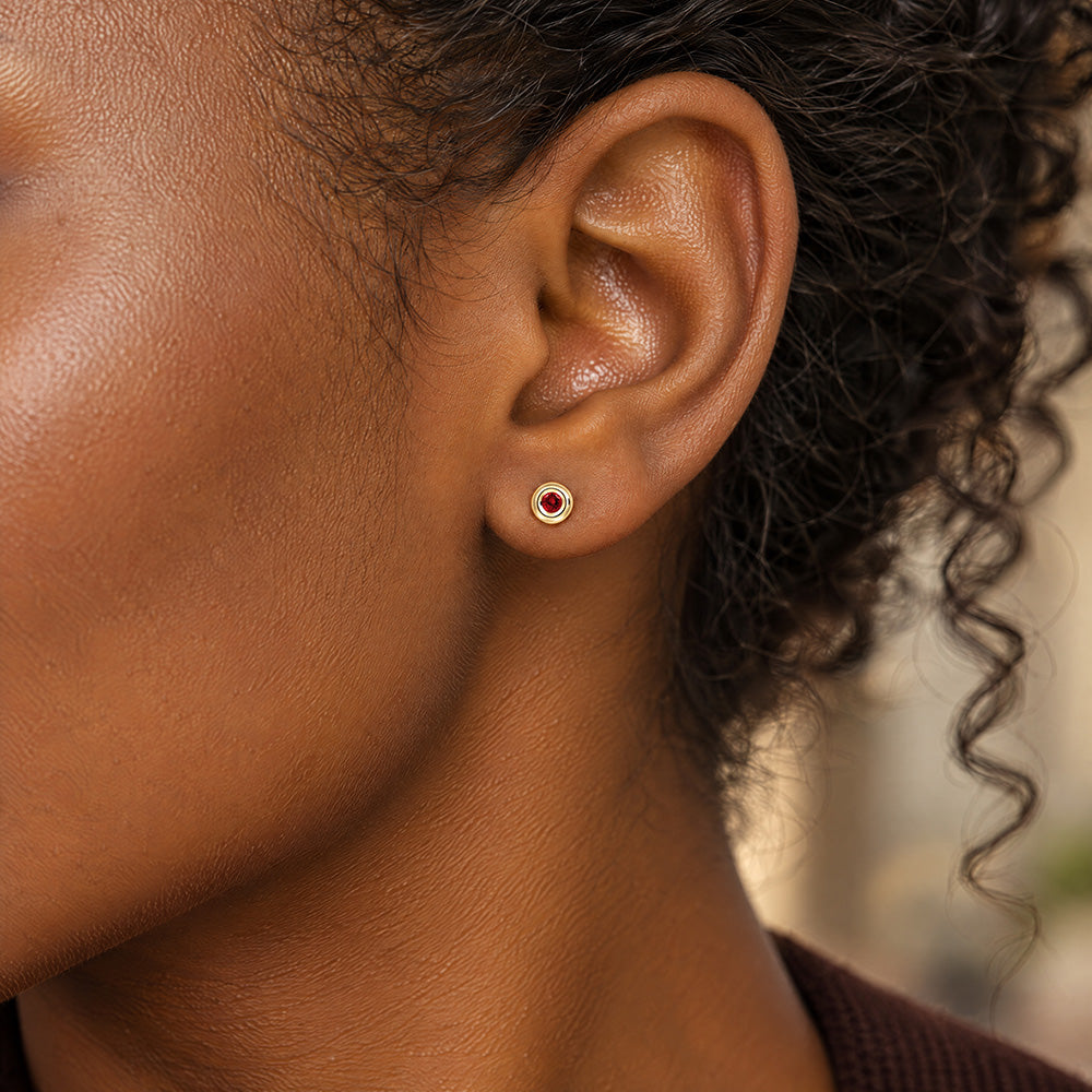 Ruby Stud Earrings