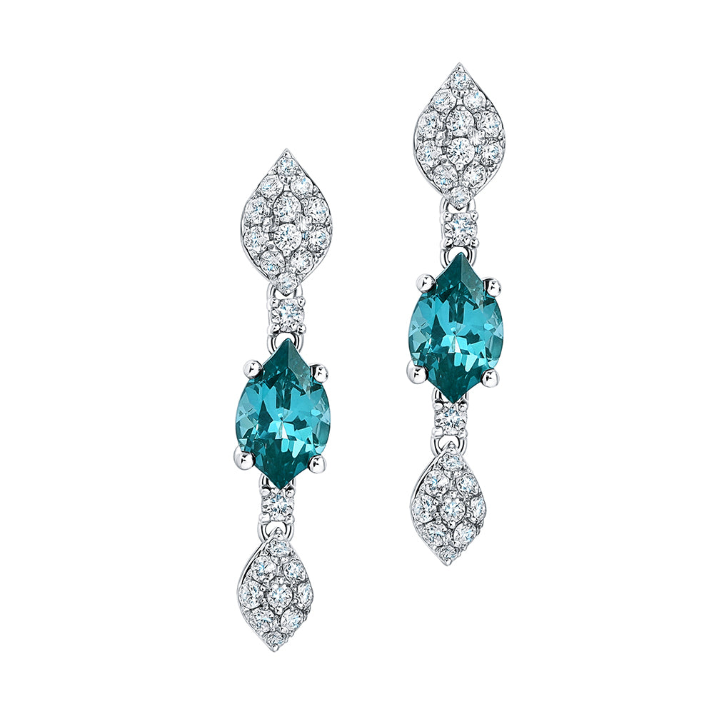 Chatham lab-grown spinel earrings, style CE4884WPA