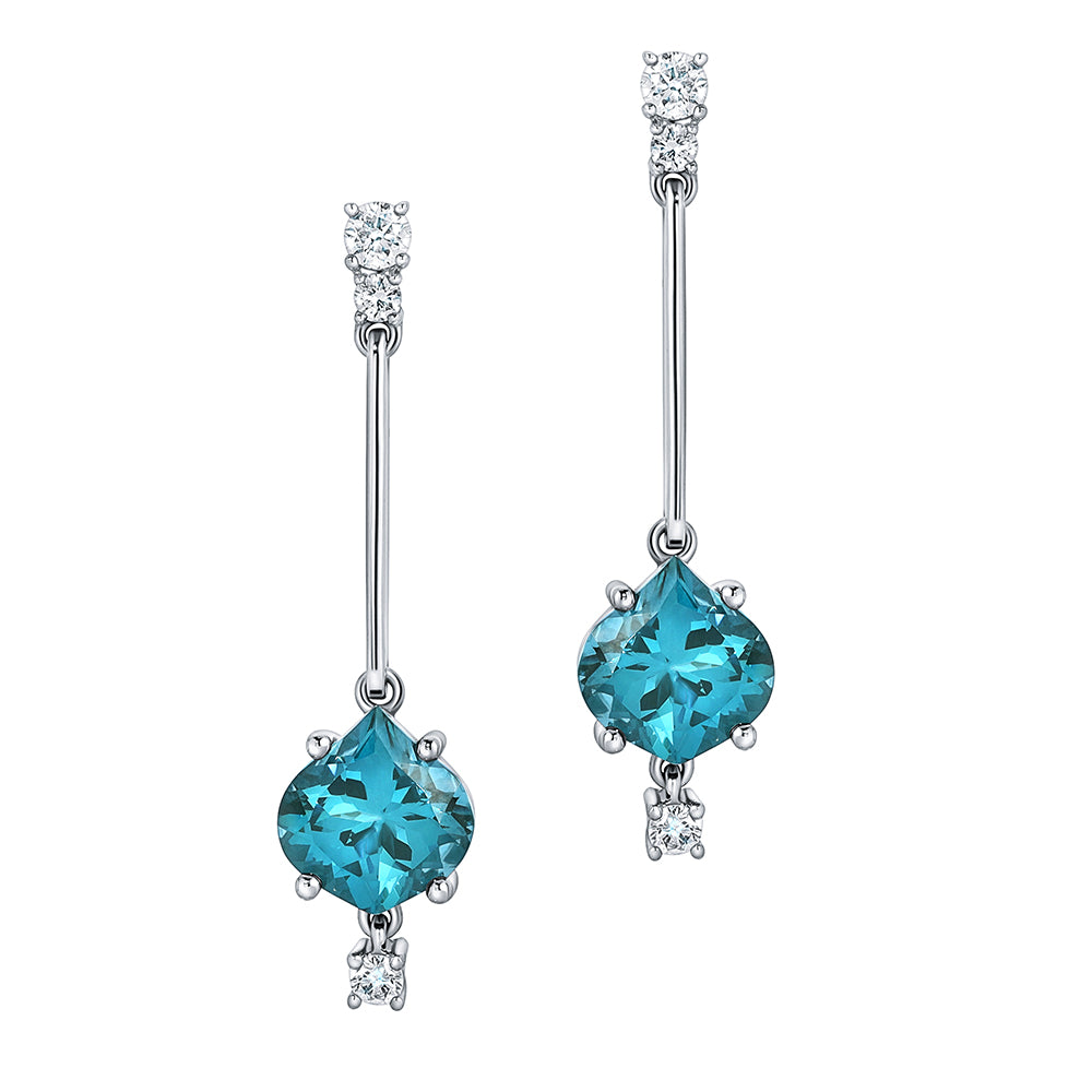 Chatham lab-grown spinel earrings, style CE4886WPA