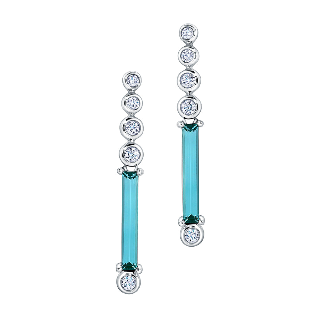 Chatham lab-grown spinel earrings, style CE4887WPA