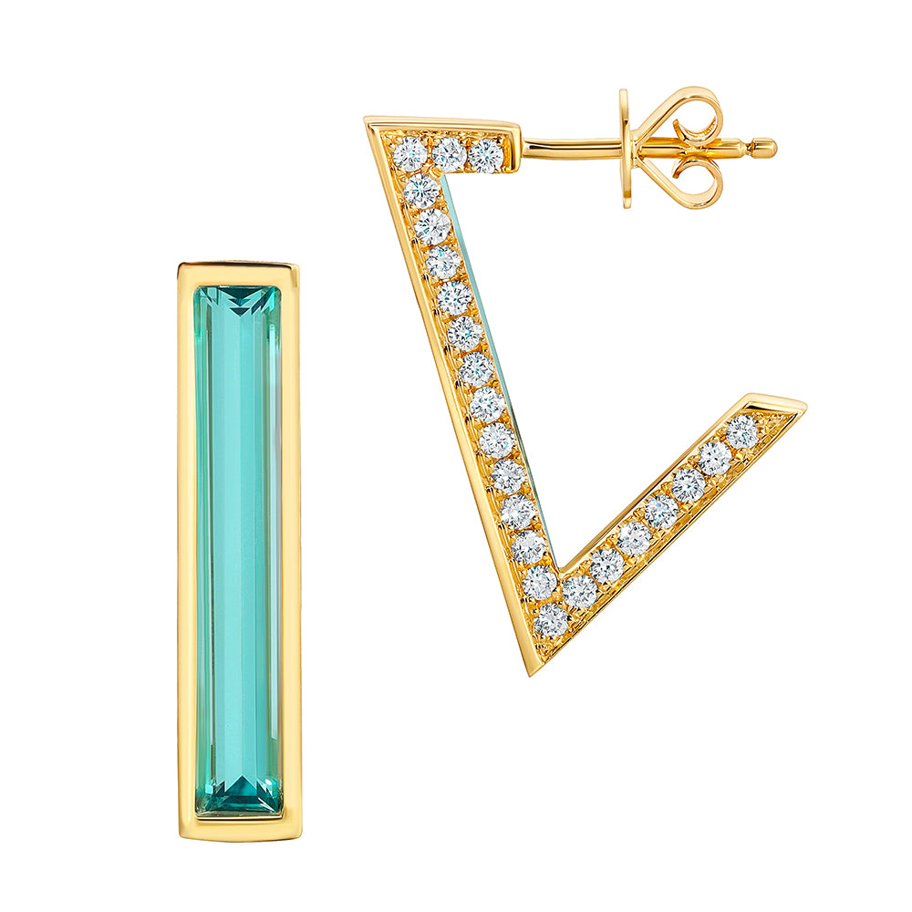 Chatham lab-grown chrysoberyl earrings, style CE4888YCH