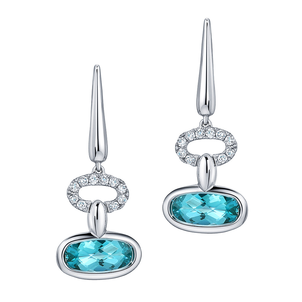 Chatham lab-grown spinel earrings, style CE4892WPA
