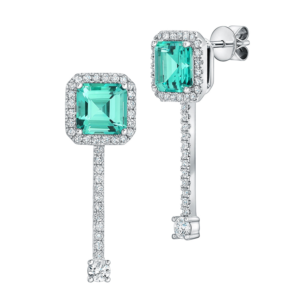 Chatham lab-grown chrysoberyl earrings, style CE4894WCH