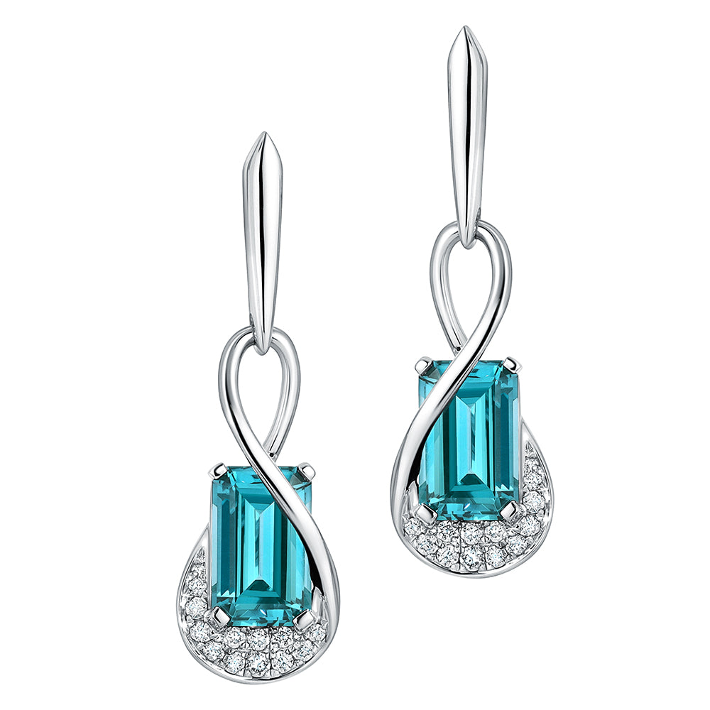 Chatham lab-grown spinel earrings, style CE4896WPA