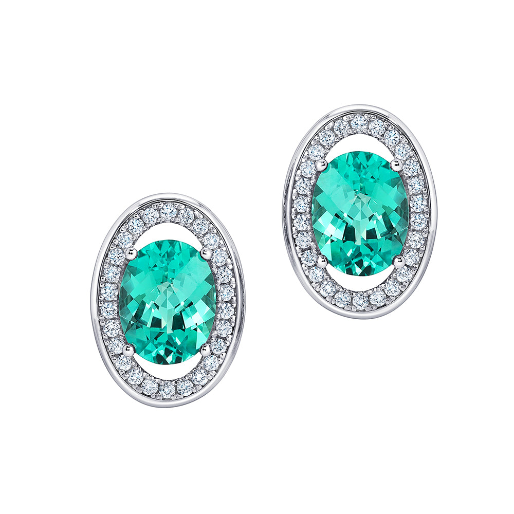 Chatham lab-grown chrysoberyl earrings, style CE4899WCH