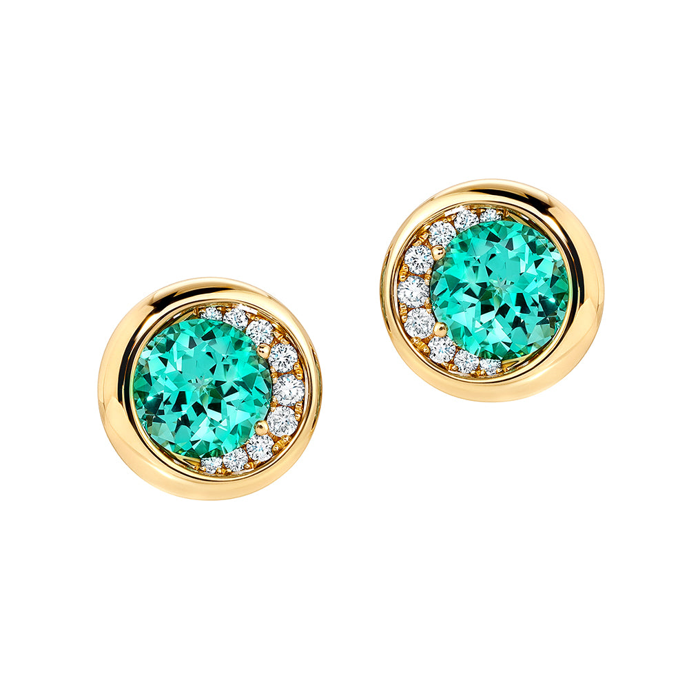 Chatham lab-grown chrysoberyl earrings, style CE4901YCH