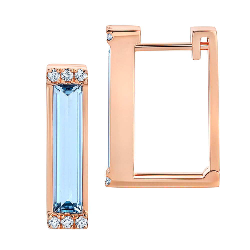 Chatham lab-grown aqua blue spinel earrings, style CE4914RAQ
