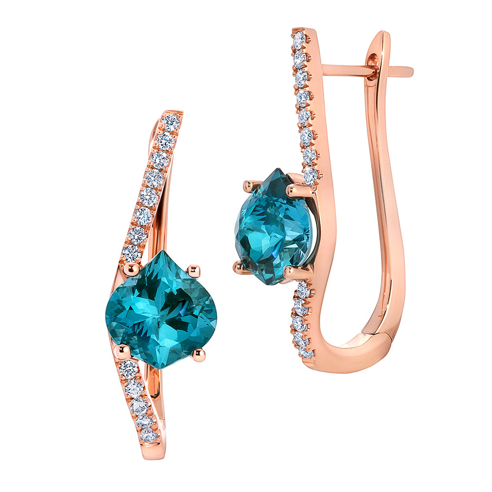 Chatham lab-grown spinel earrings, style CE4917RPA