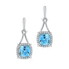 Aqua Blue Spinel Earrings 