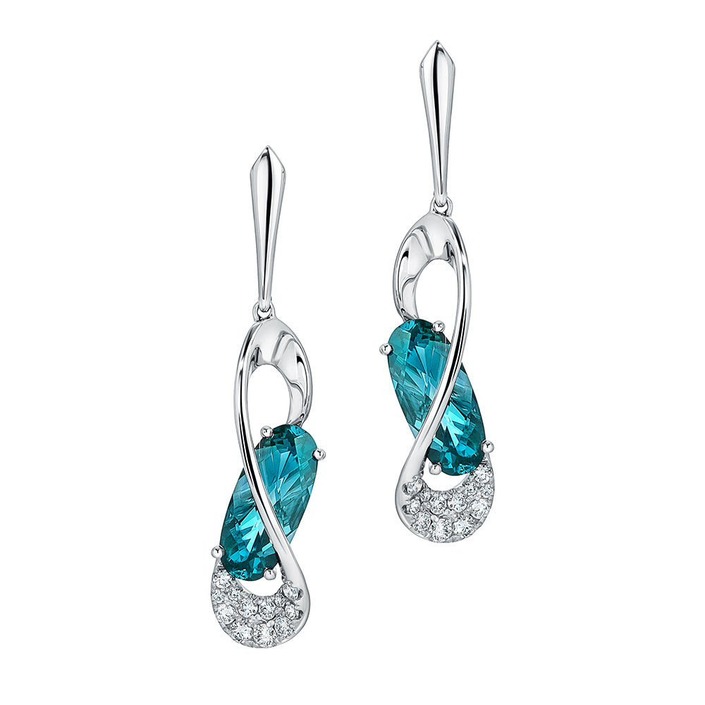 Chatham lab-grown spinel earrings, style CE4921WPA