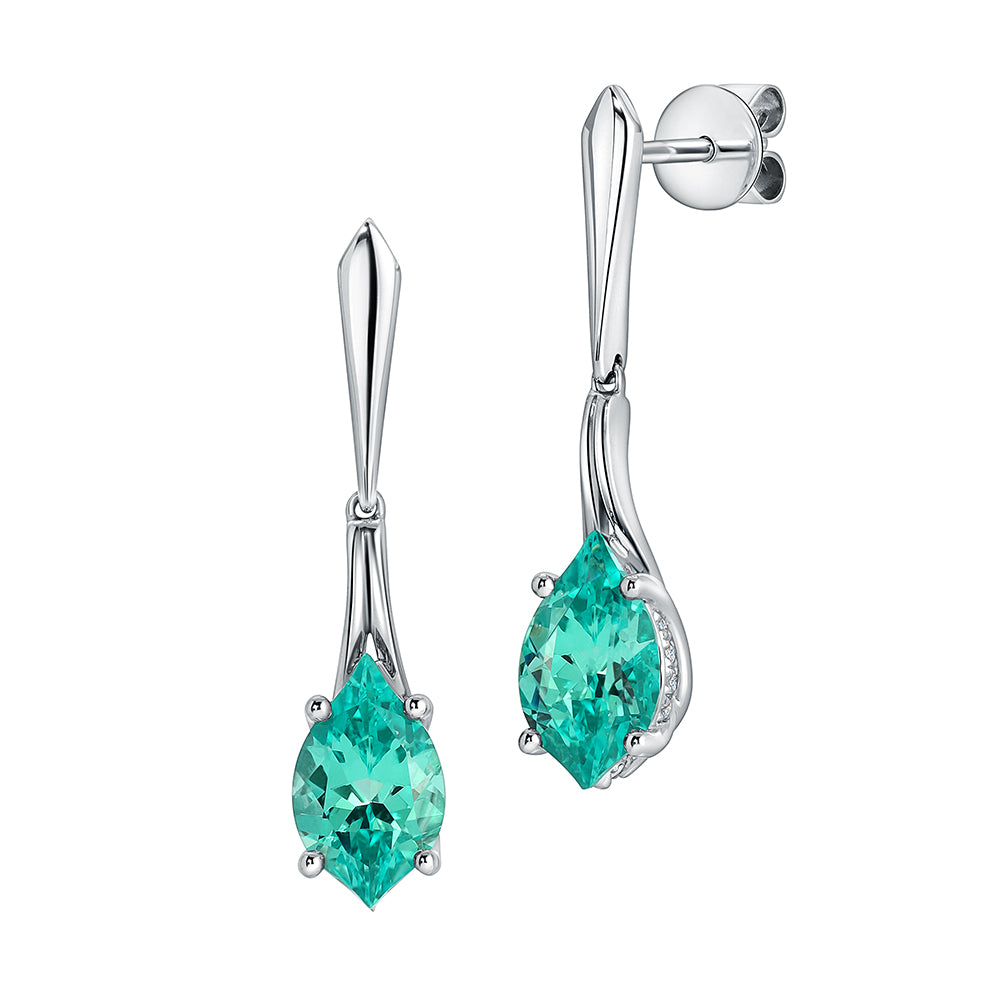 Chatham lab-grown chrysoberyl earrings, style CE4923WCH