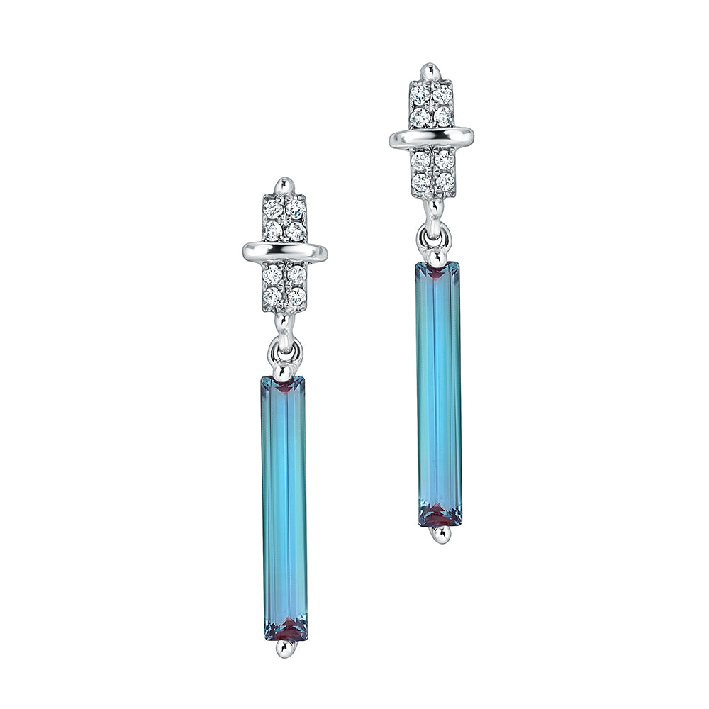 Chatham lab-grown alexandrite earrings, style CE4928WAL