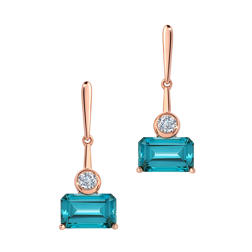 Chatham lab-grown spinel earrings, style CE4936RPA