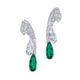 Chatham lab-grown emerald earrings, style CE4943WEM